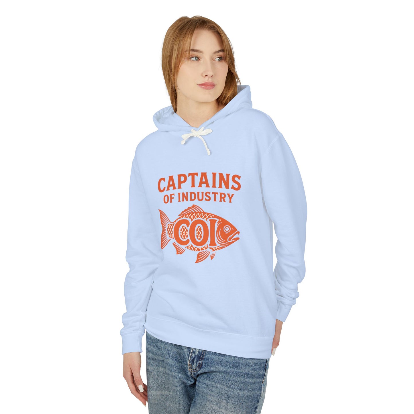 Captains of Industry Fish Hoodie — Vintage Nautical Graphic Hooded Sweatshirt