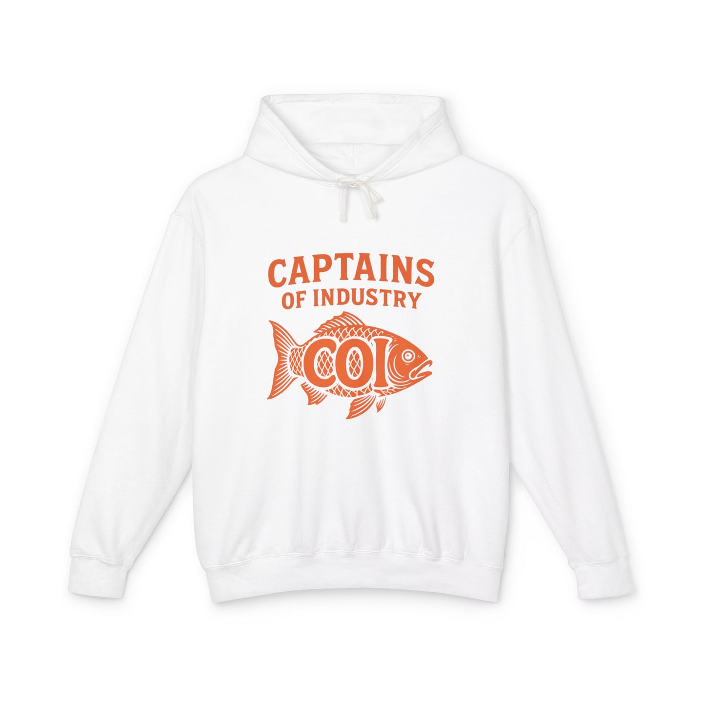Captains of Industry Fish Hoodie — Vintage Nautical Graphic Hooded Sweatshirt