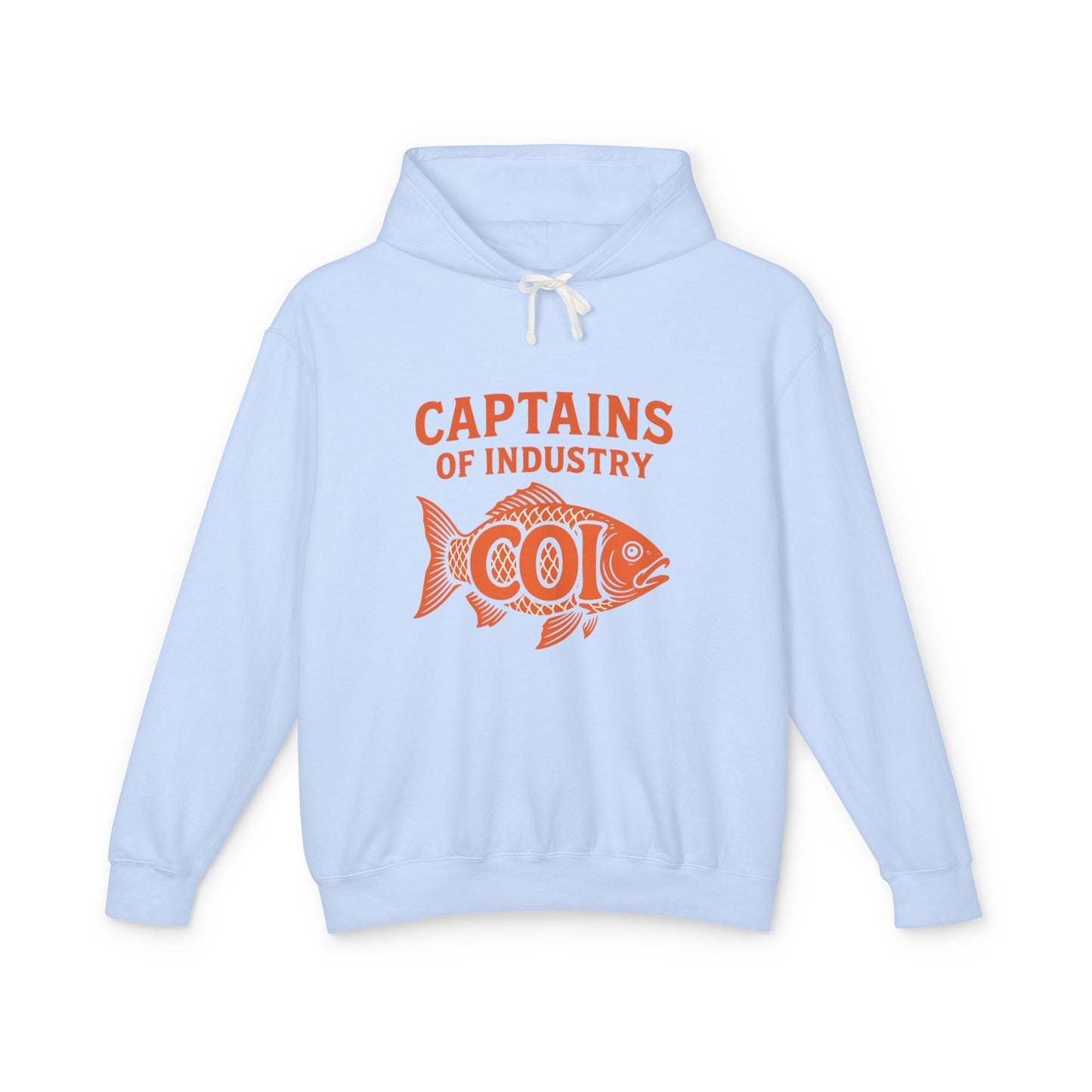 Captains of Industry Fish Hoodie — Vintage Nautical Graphic Hooded Sweatshirt