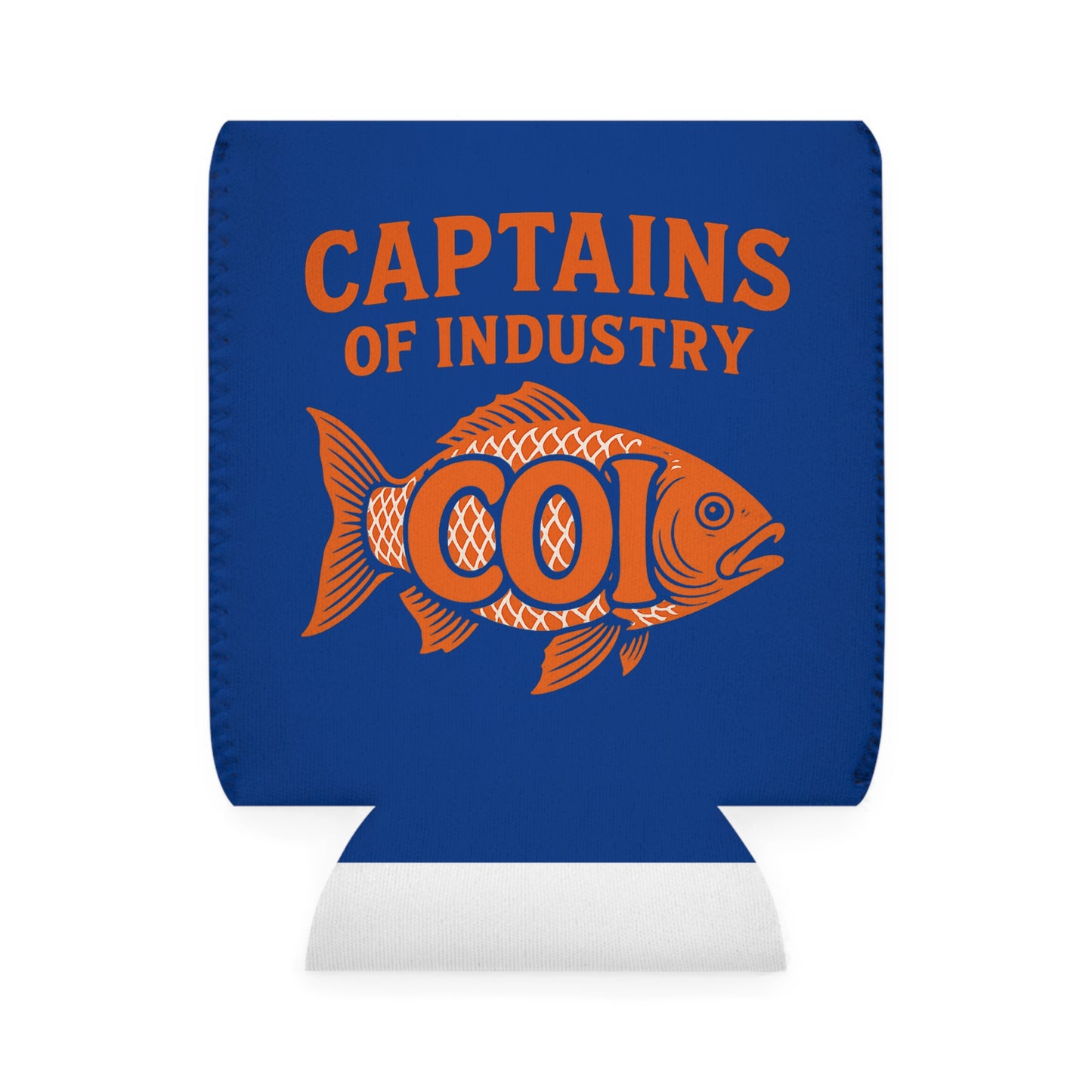 Can Cooler Sleeve — "Captains of Industry" Fish Cool Beer Koozie